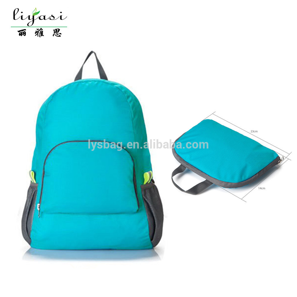 New style outdoor foldable polyester collapsible lightweight folding backpack